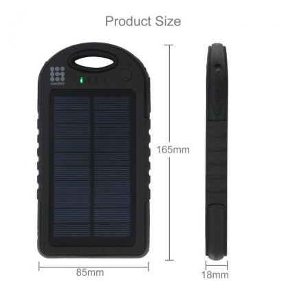 HAWEEL Solar Power - външна батерия 8 000mAh със соларен панел и 2 USB изхода  8